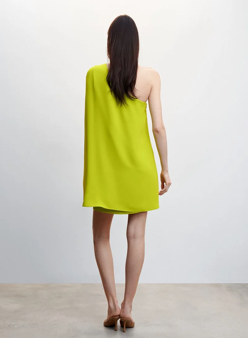 MANGO One Shoulder Knitted Dress