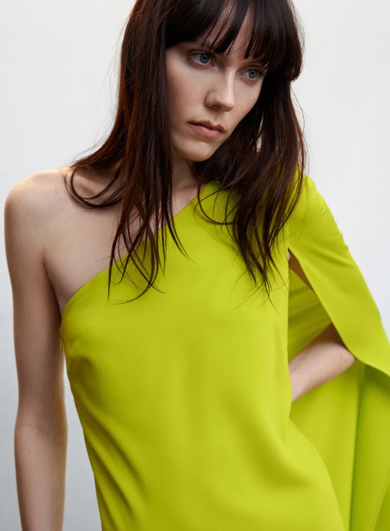 MANGO One Shoulder Knitted Dress