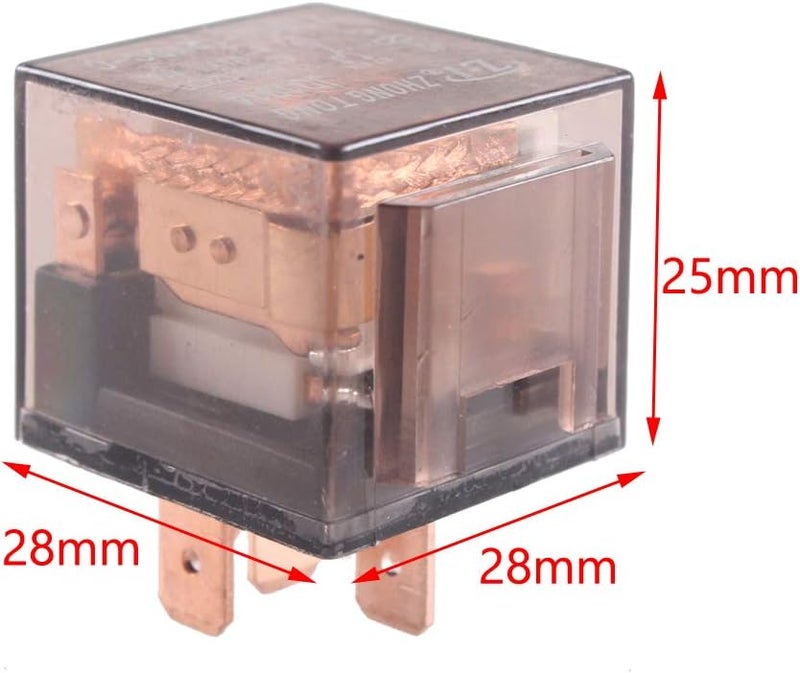 E Support Car Automotive Universal Transparent Relay 12V 80A SPDT 5Pin Switch Pack of 5 - Image 2