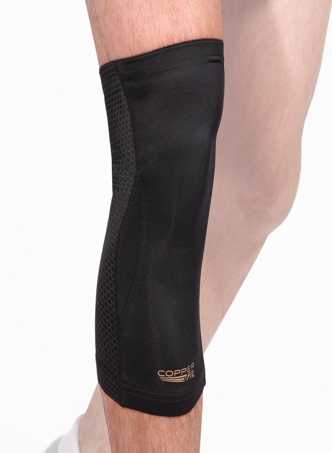 Copper Fit Recovery Knee Compression Sleeve - Breathable, Second Skin Feel - Arthritis, Joint Pain, Circulation - For Men and Women (Large) - Image 1