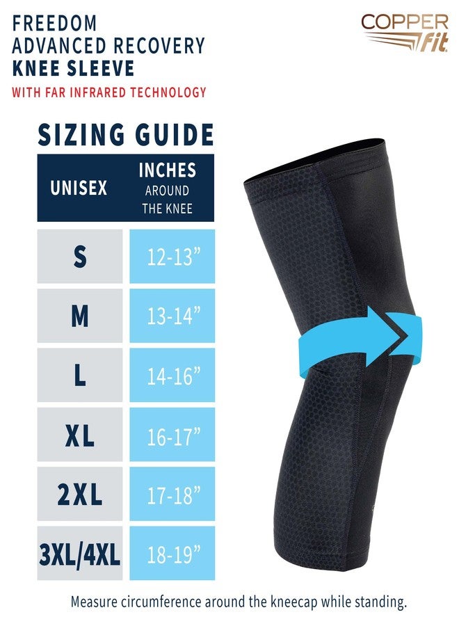 Copper Fit Recovery Knee Compression Sleeve - Breathable, Second Skin Feel - Arthritis, Joint Pain, Circulation - For Men and Women (Large) - Image 2