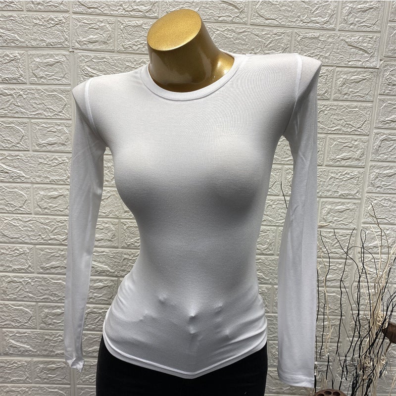 260g Cross-Border Export Women's Short-Sleeved T-Shirt 2025 New Summer Korean Style Large Size High Elasticity Solid Color Round Neck Base Shirt - Image 1