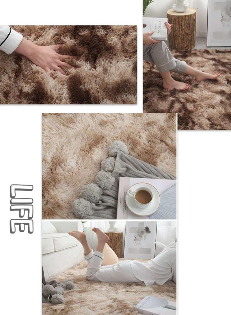 HOMESTAR Fluffy Area Rugs Modern Floor Mat Luxury Rectangle Carpet Ultra Soft Comfy Rug for Bedside Living Room Kids Play Bedroom Home Hotel Office 140cm*200cm - Image 4