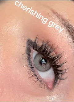 Unibling Cherishing Grey Yearly Colored Contact Lenses, Unisex Cosmetic Contact Lenses, Enlargement Collection, Light Grey, With Case  - Image 2