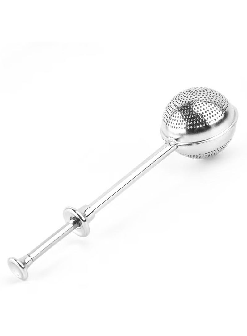 Stainless Steel Tea Strainer, Tea Infuser Filter Retractable Tea Strainer Tea Tool for Loose Tea, Coffee, Spices  - Image 2