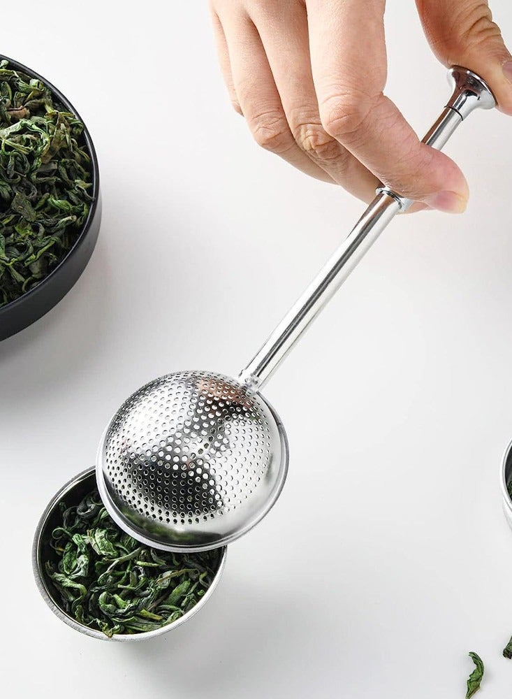 Stainless Steel Tea Strainer, Tea Infuser Filter Retractable Tea Strainer Tea Tool for Loose Tea, Coffee, Spices  - Image 5
