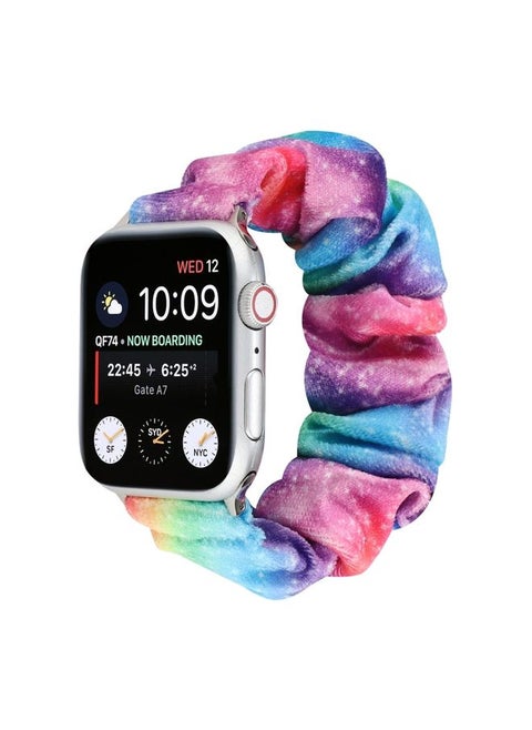 Replacement Strap Flannel Hair Ring Strap Watch Band For Apple Watch Series 9&8&7 41mm / SE 3&SE 2&6&SE&5&4 40mm / 3&2&1 38mm 16