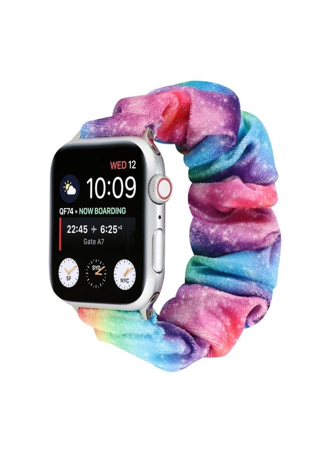 Replacement Strap Flannel Hair Ring Strap Watch Band For Apple Watch Series 9&8&7 41mm / SE 3&SE 2&6&SE&5&4 40mm / 3&2&1 38mm 16