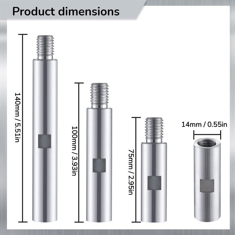 Angle Grinder for Polisher Extension Shaft Arrangement, Polisher, Car Polisher, Polishing Pads, Backing Plate Electric Polisher, 75 Mm 100 Mm 140 Mm, 3Pcs - Image 3