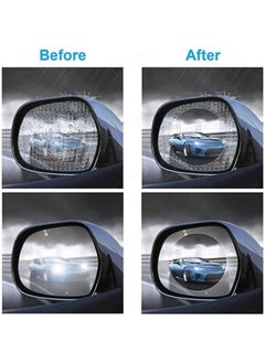 Generic 2 Pieces Round Car Rear View Mirror Anti Fog Rainproof Waterproof Protective Film  - Image 3