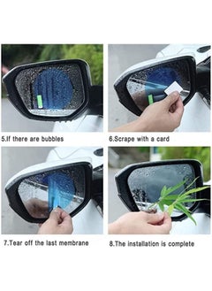 Generic 2 Pieces Round Car Rear View Mirror Anti Fog Rainproof Waterproof Protective Film  - Image 4