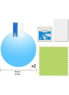 Generic 2 Pieces Round Car Rear View Mirror Anti Fog Rainproof Waterproof Protective Film  - Image 2