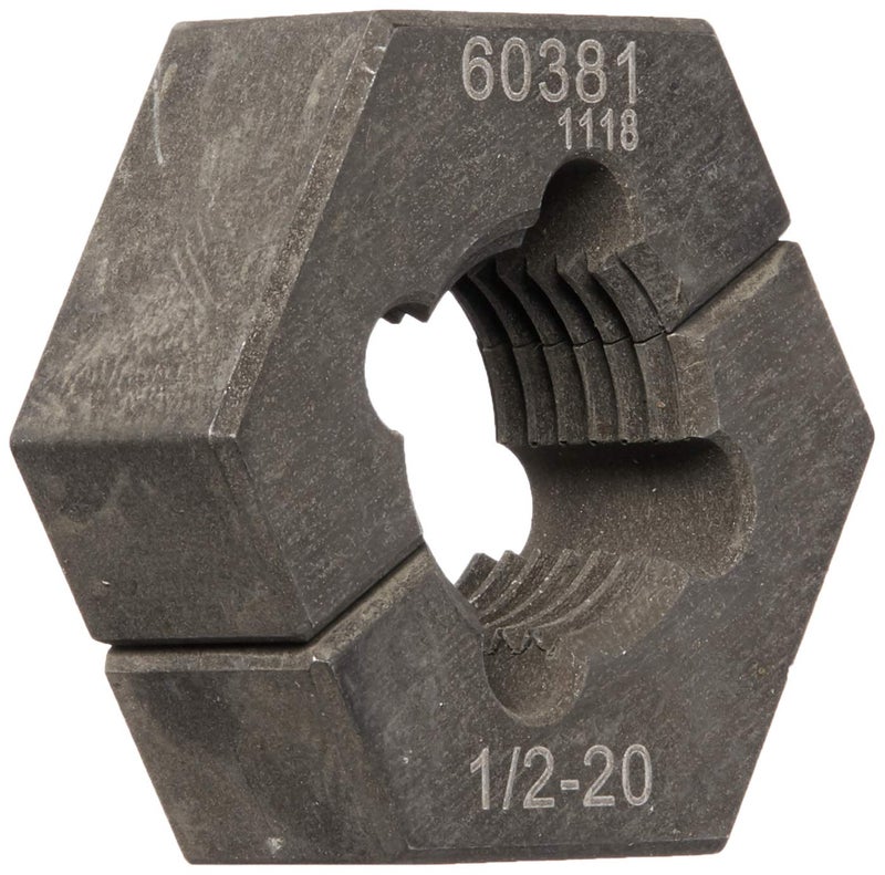 Steelman 1/2-20 SAE Split Die Thread Chaser, Indexing Pins, Steel, Repairs Threads on Wheel Studs and Bolts - Image 4