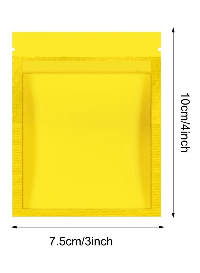 NIBEMINENT 50-Piece Resealable Foil Pouch Set Yellow 4x3inch - Image 3