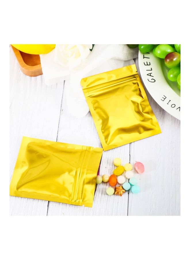 NIBEMINENT 50-Piece Resealable Foil Pouch Set Yellow 4x3inch - Image 5