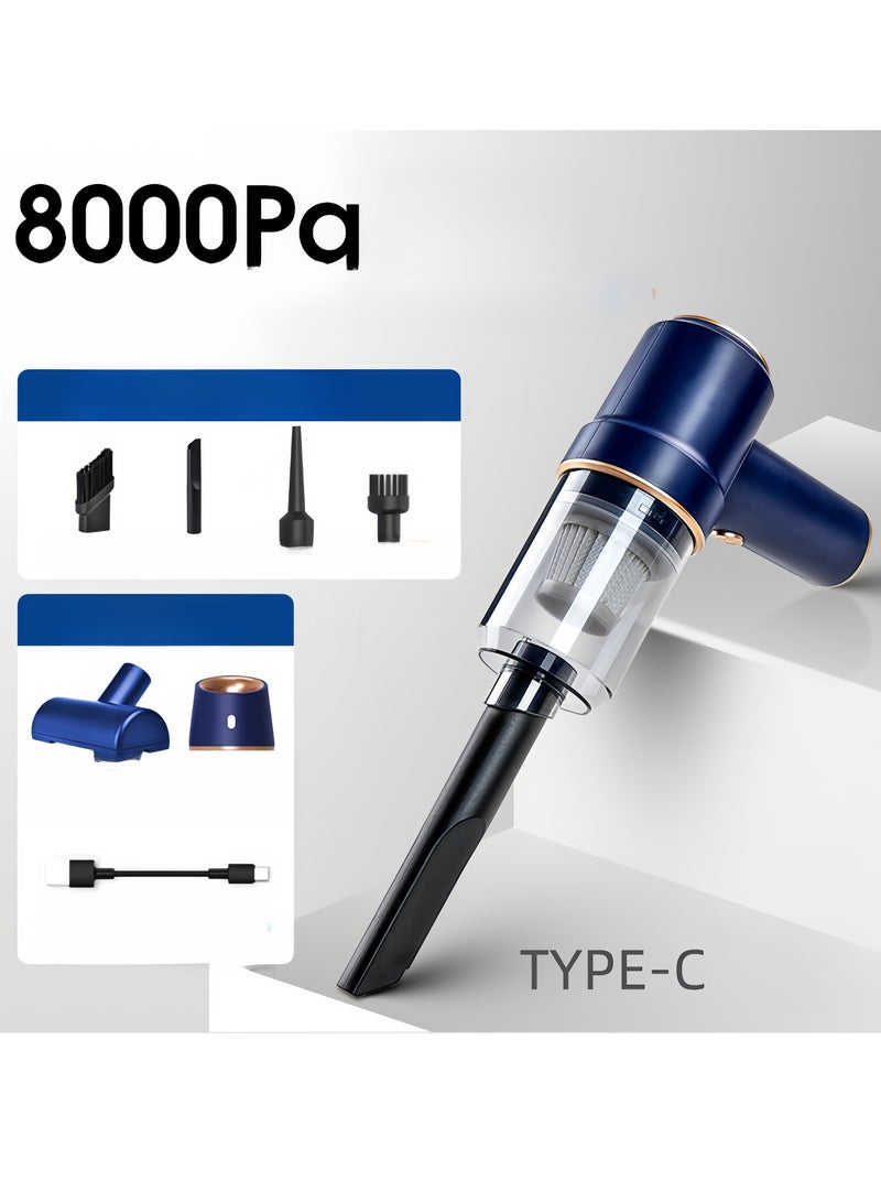 Generic Handheld Car Vacuum Cleaner, 9000pa Vacuum Cleaner And Air Duster, High Power Wet And Dry Handheld Car Vacuum Cleaner With Led Light And Multi-Nozzles For Car, Home, Office, Pet - Image 1