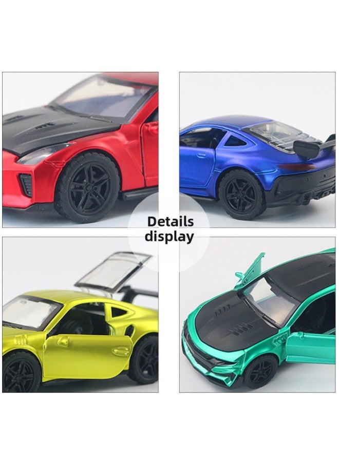 1:36 Baoshi Rambo Simulation Alloy Sports Car Model Children's Toys Back Force Car Model Ornaments Hot Cross-border-Color:Cloth Red Track Version (window Box) - Image 4