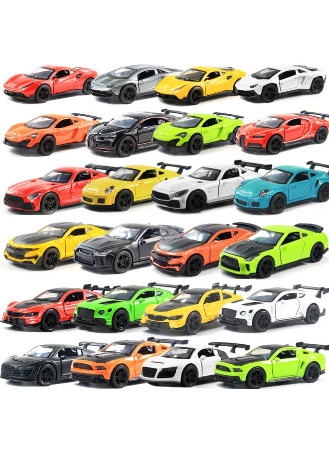 1:36 Baoshi Rambo Simulation Alloy Sports Car Model Children's Toys Back Force Car Model Ornaments Hot Cross-border-Color:Cloth Red Track Version (window Box) - Image 3