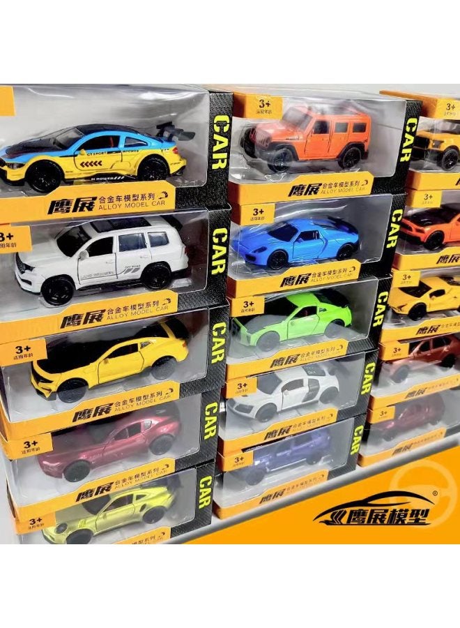 1:36 Baoshi Rambo Simulation Alloy Sports Car Model Children's Toys Back Force Car Model Ornaments Hot Cross-border-Color:Cloth Red Track Version (window Box) - Image 2