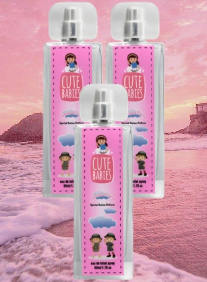 Cute 3 Pieces Babies Jasmine Flower Perfume 50ml EDT - Image 1