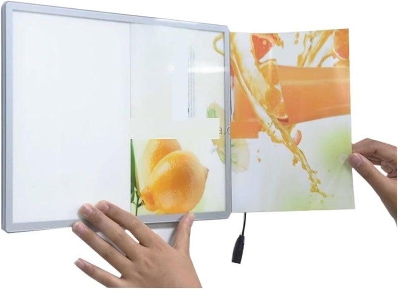 A3 A4 Film Led Light Advertising Box Super Bright Poster Frame for Shops Menus Wall Mounted Billboard Sleek Modern Design,A4 Size Black - Image 2