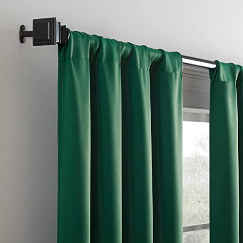 ECLIPSE Darrell Thermaweave Blackout Window Curtain Panel, 37" x 84", Emerald - Image 2