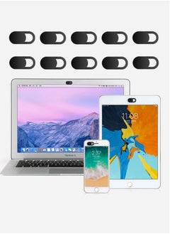 10 Pcs Ultra Thin Webcam Cover Anti Spy Protecting Privacy & Security Web Camera Cover Slide With Strong Adhesive For Laptop Desktop PC MacBook Pro iMac Mac Mini Computer Smartphones