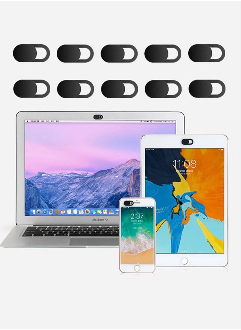 NQ - 10 Pcs Ultra Thin Webcam Cover Anti Spy Protecting Privacy & Security Web Camera Cover Slide With Strong Adhesive For Laptop Desktop PC MacBook Pro iMac Mac Mini Computer Smartphones - Image 1