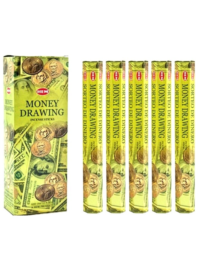 Money Drawing 100 Incense Sticks 5 X 20 Stick Packs