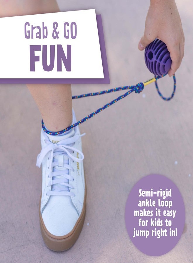 Just Jump It Original Retro Ankle Skipper Skip Ball Jumping and Skipping Toy for Exercise and Agility for Ages 4 and Up - Purple - Image 4