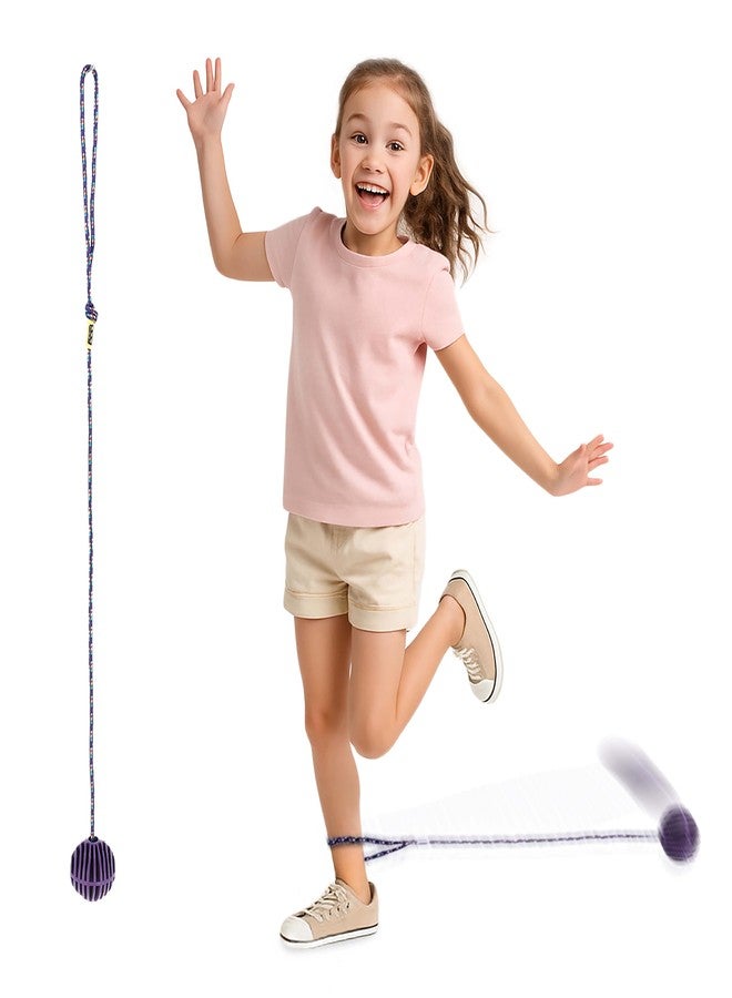 Just Jump It Original Retro Ankle Skipper Skip Ball Jumping and Skipping Toy for Exercise and Agility for Ages 4 and Up - Purple - Image 1