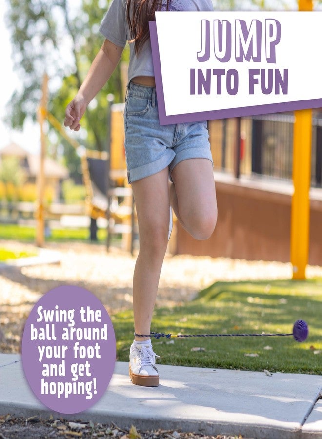 Just Jump It Original Retro Ankle Skipper Skip Ball Jumping and Skipping Toy for Exercise and Agility for Ages 4 and Up - Purple - Image 2