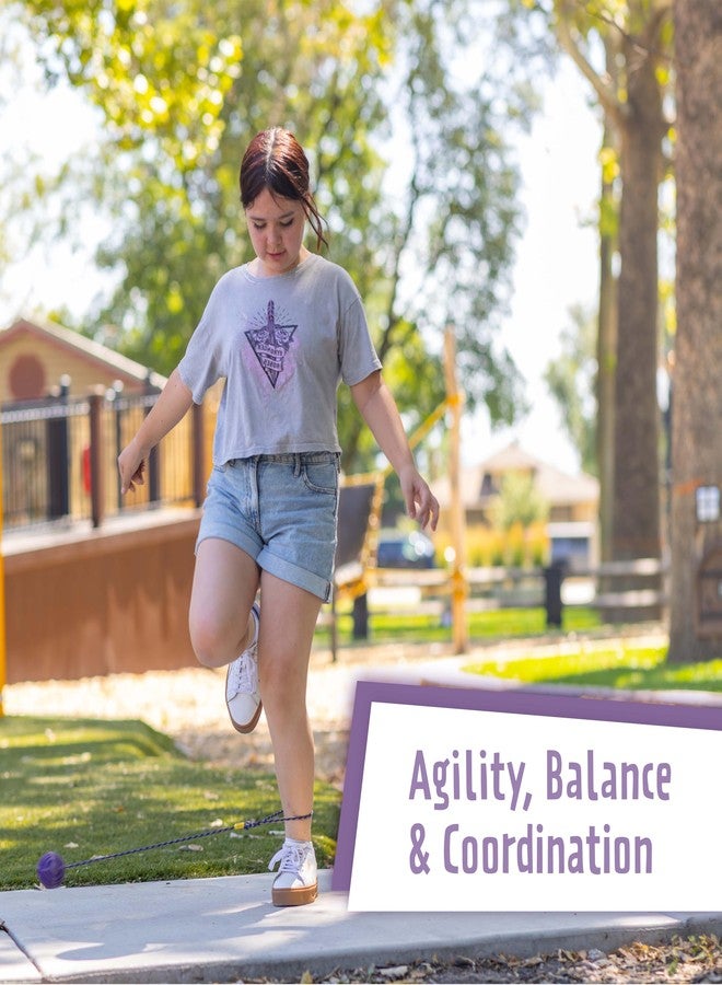 Just Jump It Original Retro Ankle Skipper Skip Ball Jumping and Skipping Toy for Exercise and Agility for Ages 4 and Up - Purple - Image 5