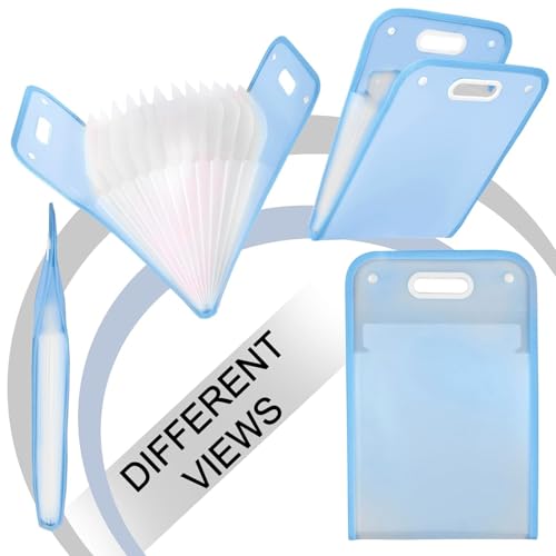 FEXONXA Expanding File Folder, 13 Pockets, Letter Size, Portable Document Organiser with Handle - Multicolor - Image 3