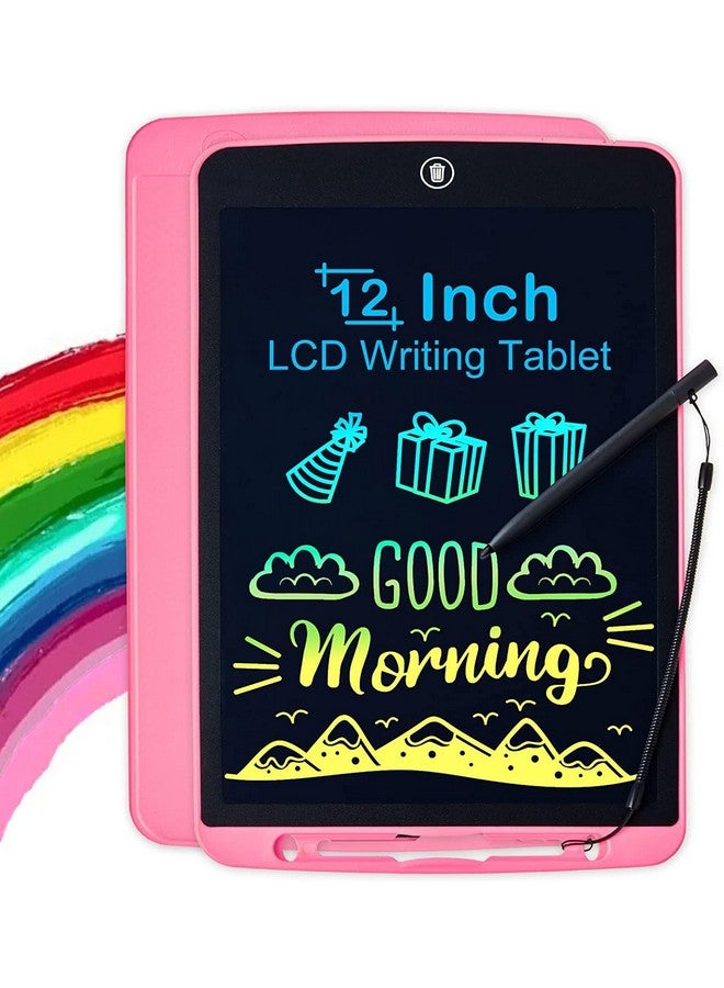 VeeDee Tvara 12 Inch LCD Writing Tablet with Stylus Pen, Electronic Colorful Screen Magic Slate Doodle Drawing Board Pad Scribbler Educational Learning Tool Birthday Gifts Girls Boys Kids - Random Color - Image 1