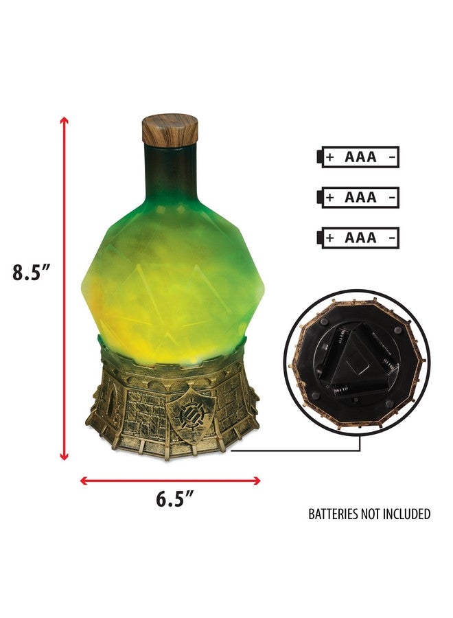 ENHANCE Enhance Gaming Sorcerer's Potion Light with Swirling Mystical Brew - Potion Bottle Mood Light Prop for Tabletop Game Immersion, Playroom, Desk Decor - Soft Glowing Whirling Potion (Green Elixir) - Image 2