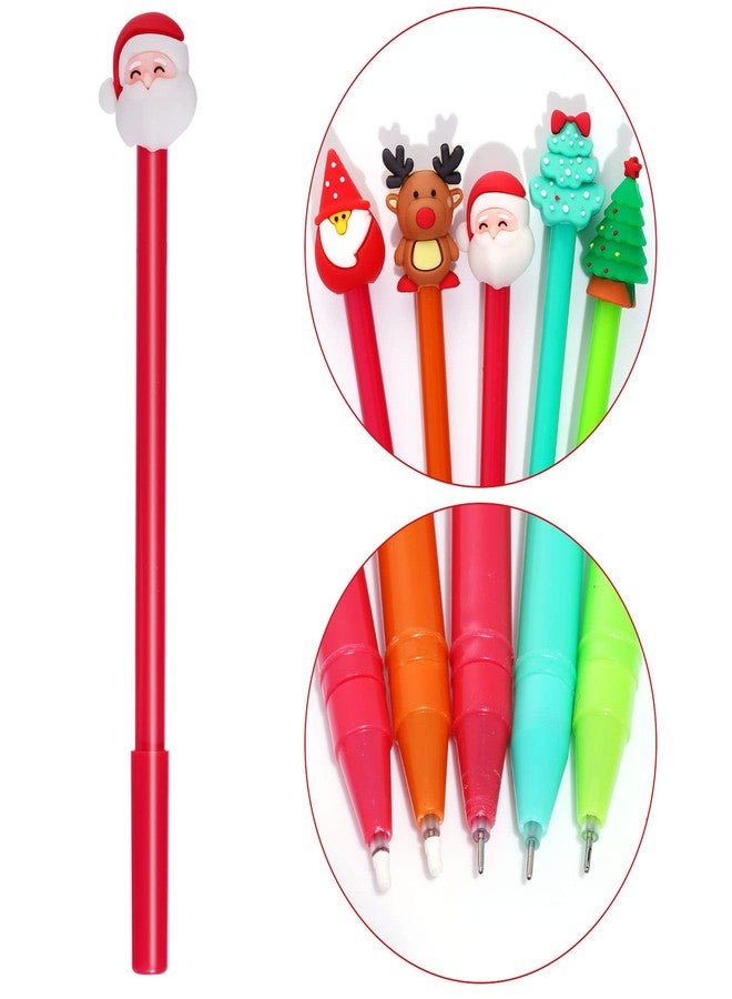 jiebor 20Pcs Christmas Gel Ink Novelty Cute Fun Pens Bulk with Black Ink for Women Office Supplies - Image 3