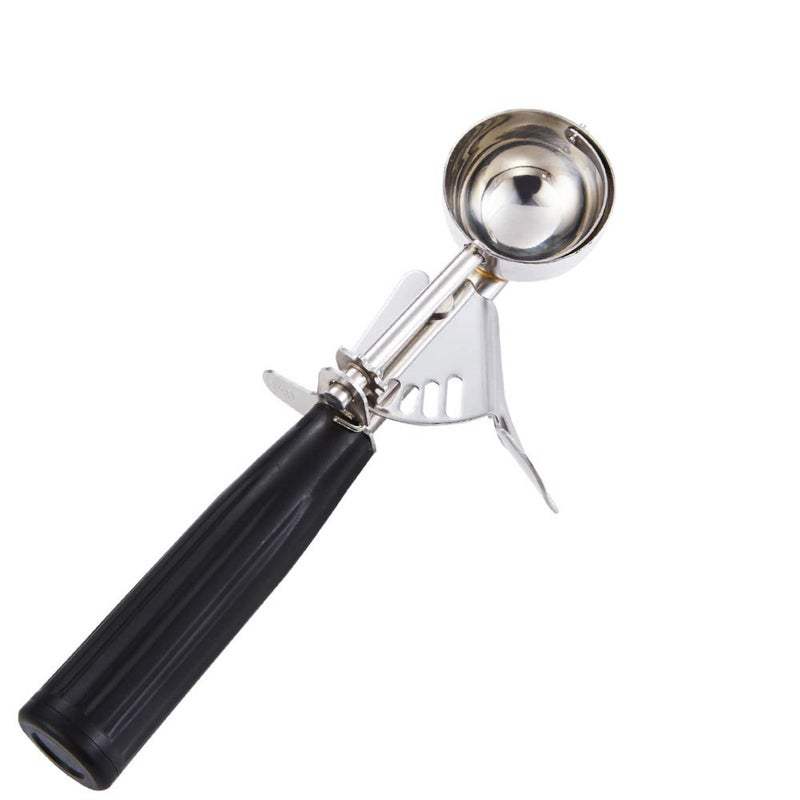 Saebye Cookie Scoop  40 078 oz  Disher Portion Scoop Food Scoop  Portion Control  188 Stainless Steel Black Handle