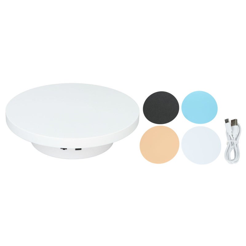 Rotating Display Stand 15cm/5.9in Premium ABS 3kg Load Bearing Motorized Turntable - 360 Degree Rotation Display Turntable for Small Product Showcase, Photography, Home & Commercial Use - Image 1