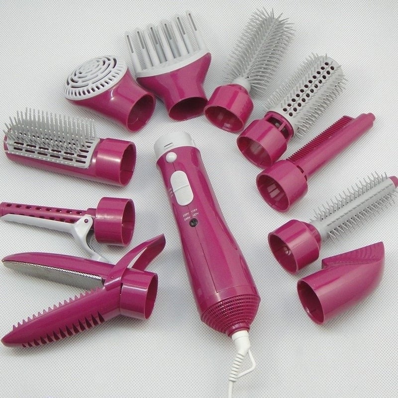 general Multifunctional Blow Dryer Brush High-Power Styling Set Red
