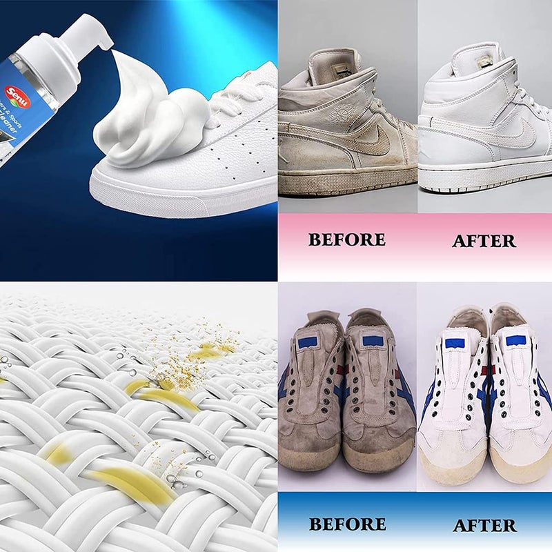 Senu Sneakers & Sports Shoe Cleaner With Brush| JUST PUMP & WIPE | ULTIMATE SNEAKER CLEANER | QUICK EASY TO USE | PLEASANT FRAGRANCE | DEODORIZER | Pack of 150ml x @ 2 Pic - Image 5