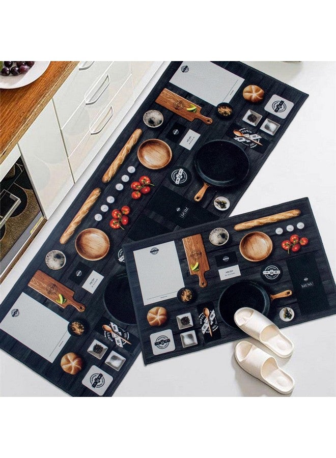 Home-Cloud سجادة مطبخ مضادة للإرهاق من هوم كلاود مطبوعة سميكة مضادة للانزلاق، قابلة للغسل، بحجم كبير، سجادة مطبخ مصممة قابلة للطي للمنزل غرفة النوم الحجم القياسي (41 × 122 سم 41 × 61 سم) - Image 1