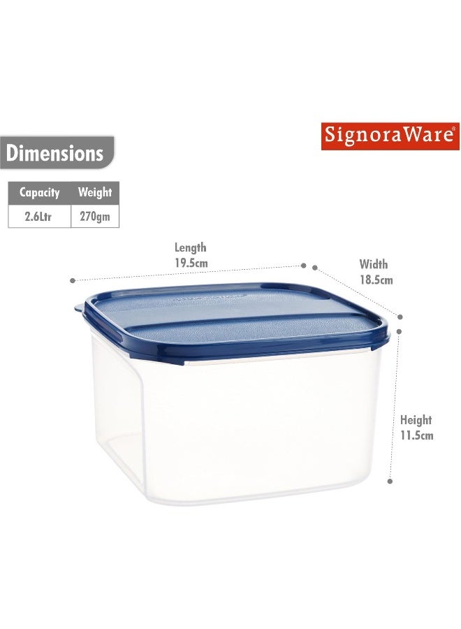 Signoraware Modular Multi Purpose Plastic Container 2.6 Litres Mod Blue - Image 2