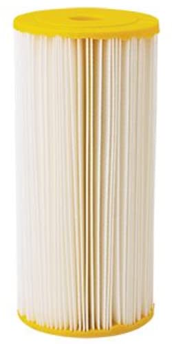 Pentek Pentair Pentek ECP50-BB Big Blue Sediment Water Filter, 10-Inch, Whole House Heavy Duty Pleated Cellulose Polyester Replacement Cartridge, 10" x 4.5", Yellow End-Cap, 50 Micron - Image 1