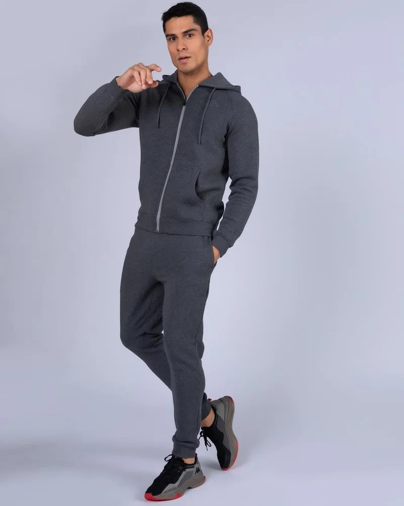 كابا Logo Jackus Slim 2 Men's Gray Zippered Tracksuit Top