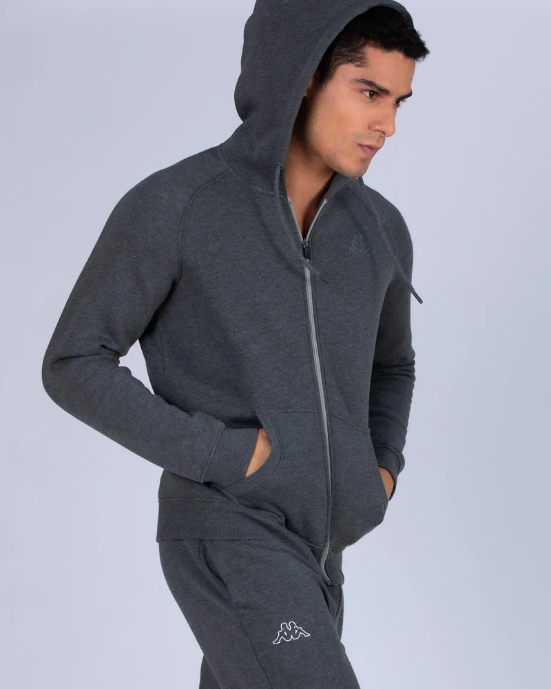 كابا Logo Jackus Slim 2 Men's Gray Zippered Tracksuit Top