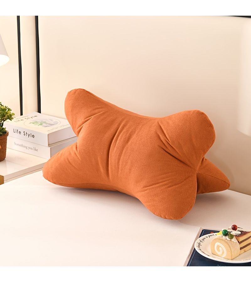 Office Bed Rest Sofa Pillow Set Cervical Waist Cushion Leg Lifting Pillow Orange 50x30x30 - Image 1