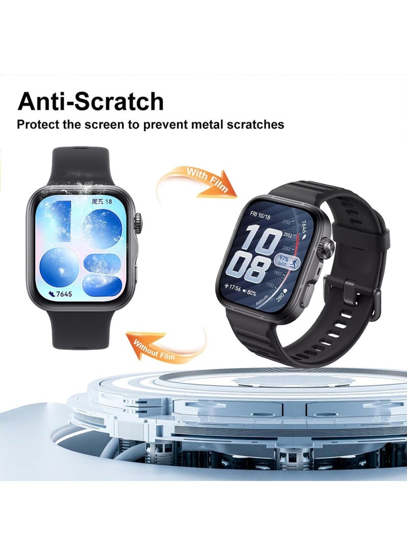 Yunpy 2 Pcs Full Coverage Screen Protector for Huawei Watch Fit 5, 3D Curved Tempered Glass, Anti-Scratch, HD Clear, Touch Sensitive, Bubble-Free Protective Film for Huawei Watch Fit 5 Smart Watch - Image 4