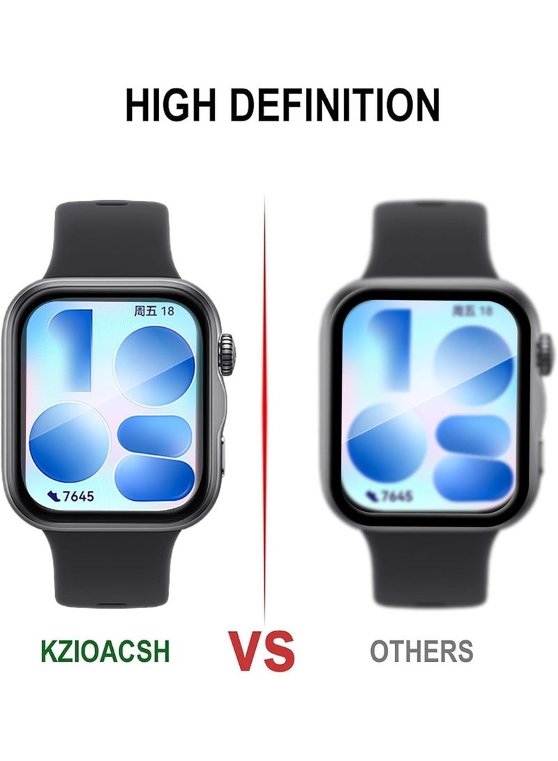 Yunpy 2 Pcs Full Coverage Screen Protector for Huawei Watch Fit 5, 3D Curved Tempered Glass, Anti-Scratch, HD Clear, Touch Sensitive, Bubble-Free Protective Film for Huawei Watch Fit 5 Smart Watch - Image 3