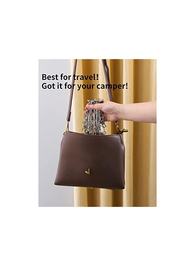 Zaboon شماعات الملابس الداخلية مع 24 مشبك تجفيف، شماعات الملابس الداخلية مع مشابك، رف تجفيف معدني قابل للطي لتجفيف الملابس الداخلية والمناشف والجوارب وملابس الأطفال وحمالات الصدر والأعشاب - Image 3